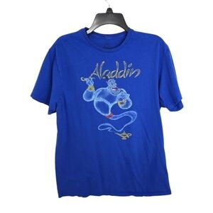 {Disney} Men's Blue Aladdin T-Shirt - Size Large